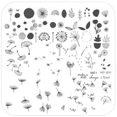 Wish Upon a Flower (CjS-155) - CJS Medium Stamping Plate